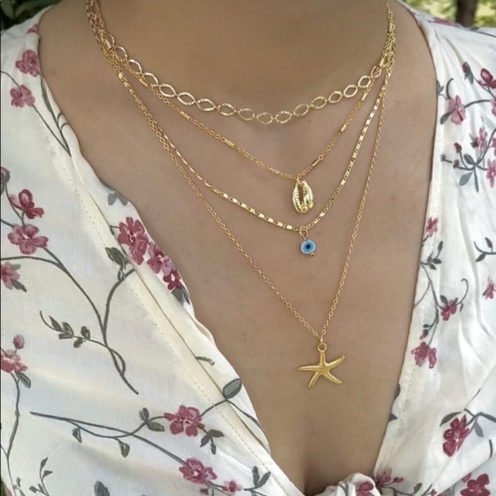 STAINLESS GOLD 3 NECKLACE 🎁